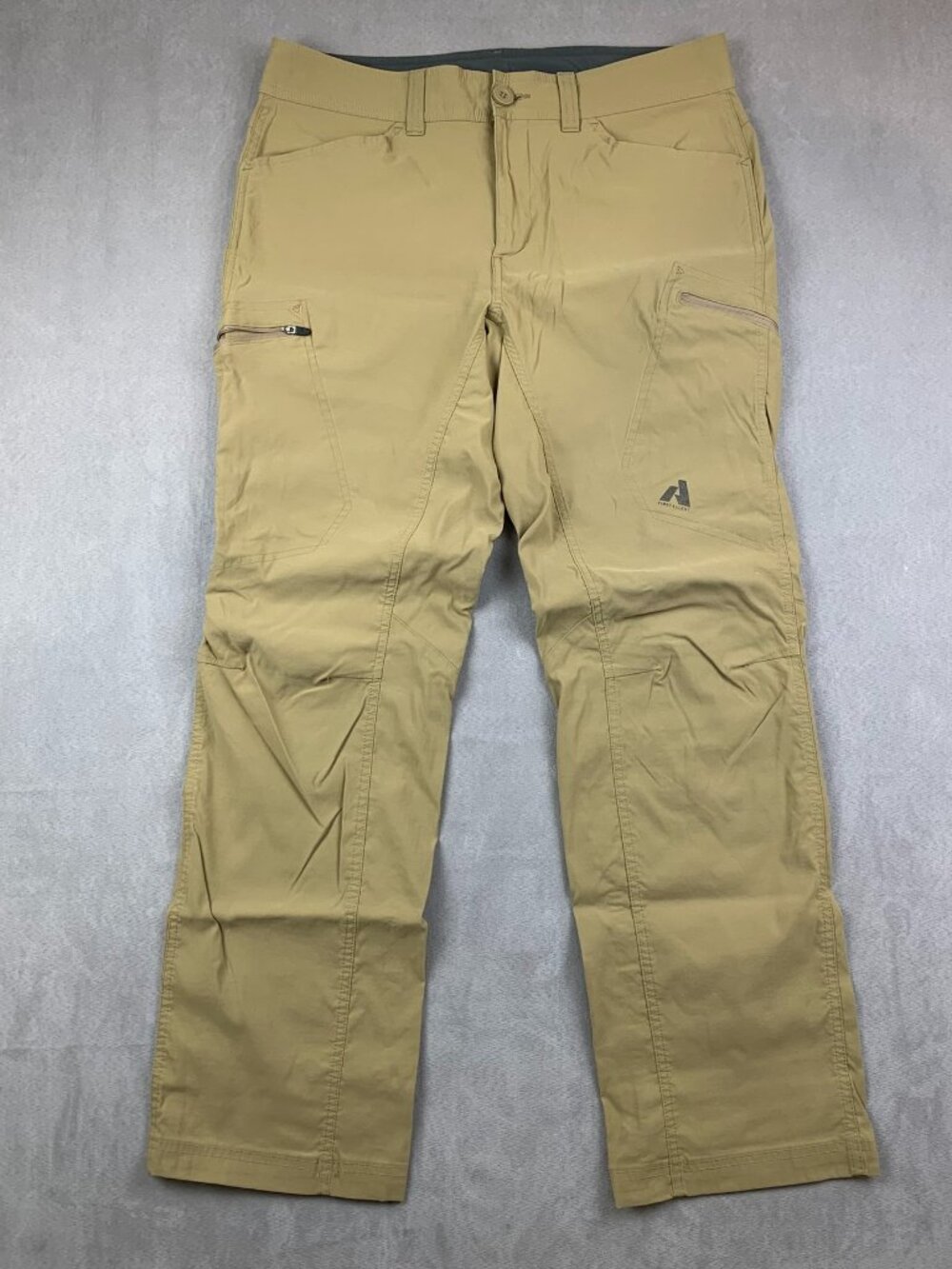 Eddie Bauer First Ascent Men Pants 34x31 Beige Tan Cargo Guide Pro Nylon Spandex